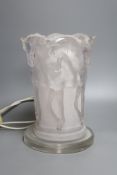 A simulated frosted glass horse lamp