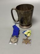 Militaria to include a Victorian Volunteer Rifles shooting medal, a WWII Atlantic Star and a