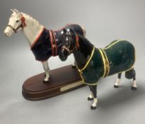 A Beswick Welsh Mountain pony and a Beswick Champion Welsh Mountain pony, tallest 23cm overall