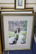 Ian Pethers S.B.A, seven ink and watercolour studies, Babbling Brook, Cornwall and others, signed,