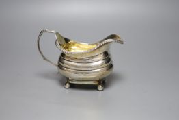 A George III silver cream jug, London, 1814, height 10cm,5.5oz.