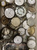A collection of assorted mainly base metal pocket watches, movement etc. including niello, early