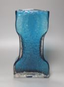 A Whitefriars Kingfisher blue waisted vase, height 31cm