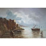 Antonio De Vity, oil on canvas, Marine study, 61 x 92cm