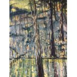 Hazel Morris (Contemporary), oil on board, Riverside Trees, 61 x 45cm