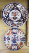 An 18th century Imari dish and four other dishes