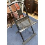 A 19th century Canton folding hunting chair