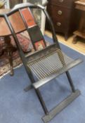 A 19th century Canton folding hunting chair