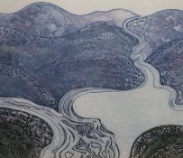 Brenda Harthill, etching, 'Water Variations II', signed in pencil, 6/150, 38 x 45cm