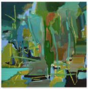 Mark Wright (b.1962) Landfall, 2016 oil and acrylic on canvas 152 x 152 cm