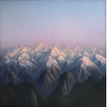 Tobit Roche (1954) Mountains, 2019 oil on canvas 100 x 100 cms