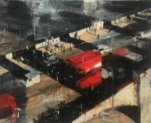 Matthew Radford (b.1953) Red Bus, 2018, Giclee print edition of 35, signed, 75 x 89 cm