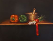 Siobhan Stanley Still Life with Peppers, 2016 oil on canvas 40 x 50 cm