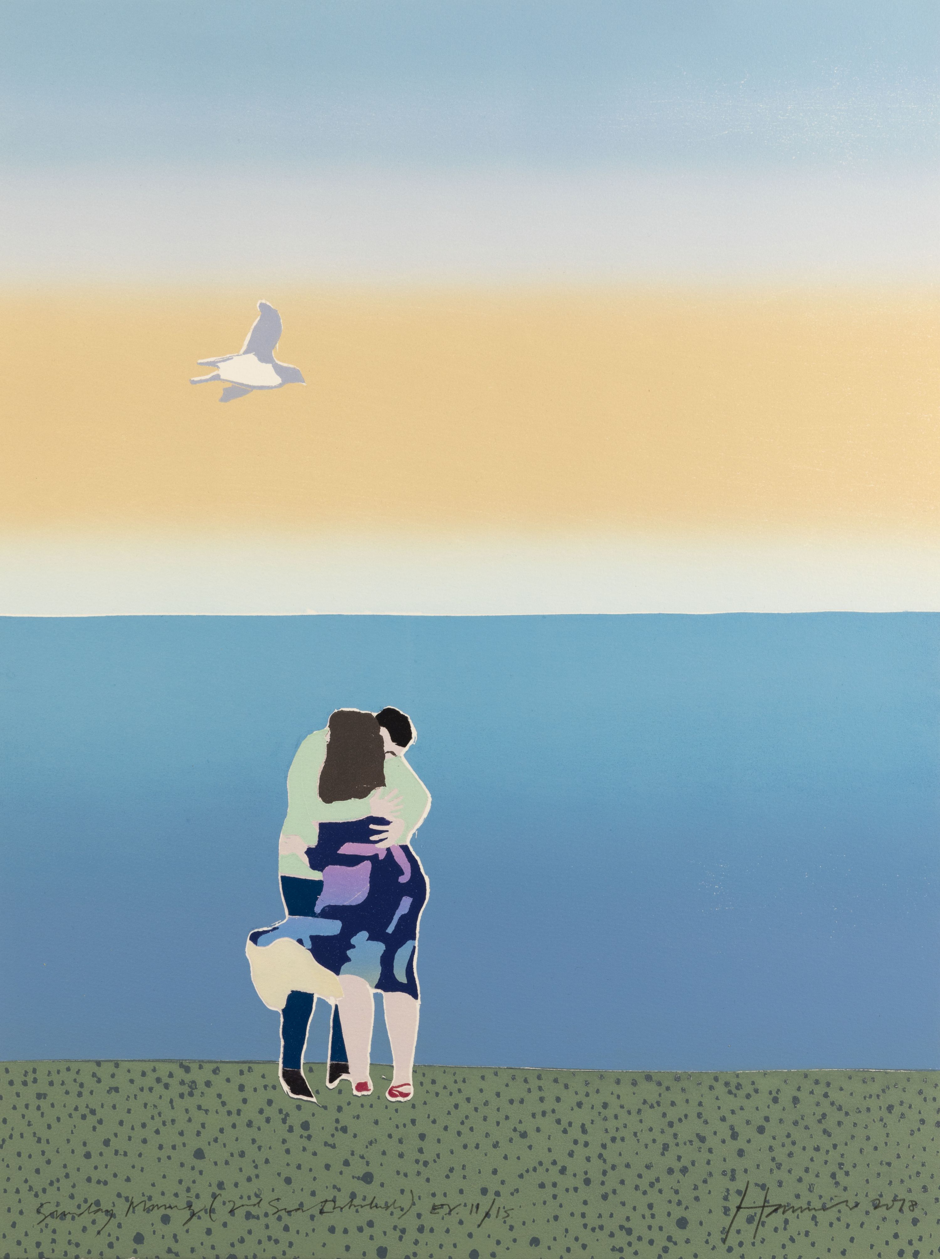 Tom Hammick (b.1963) Sunday Morning (2nd Sea Interlude), 2018 Edition variable reduction woodcut