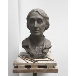 Suzie Zamit (b.1957) Portrait of Virginia Woolf, 2021 bronze first in an edition of 25 H36 x W26 cm