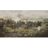 After Septimus Power, colour print , 'Artillery advancing before Harbonnieres, 8th August 1918',