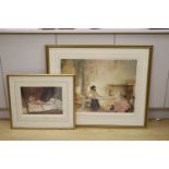 William Russell Flint, two limited edition prints, In a Burgundian Granary & Cecelia and her