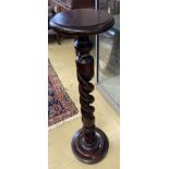 A Victorian style turned wood plant stand, height 98cm