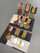 Three groups of WW1 medals;Pair and faithful service special Constabulary to S22077. PTe. Thomas