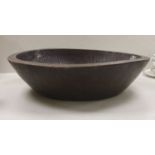 A large hewn bowl, diameter 58cm