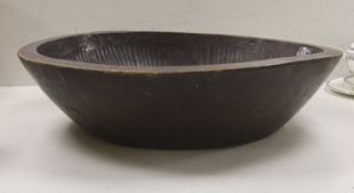 A large hewn bowl, diameter 58cm