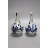 A pair of Chinese bottle vases, late 18th century, 18cm high