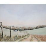 Michael Simmons, oil on canvas, The South Downs Way, signed, 45 x 55cm