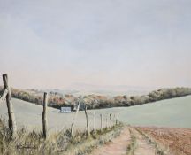 Michael Simmons, oil on canvas, The South Downs Way, signed, 45 x 55cm