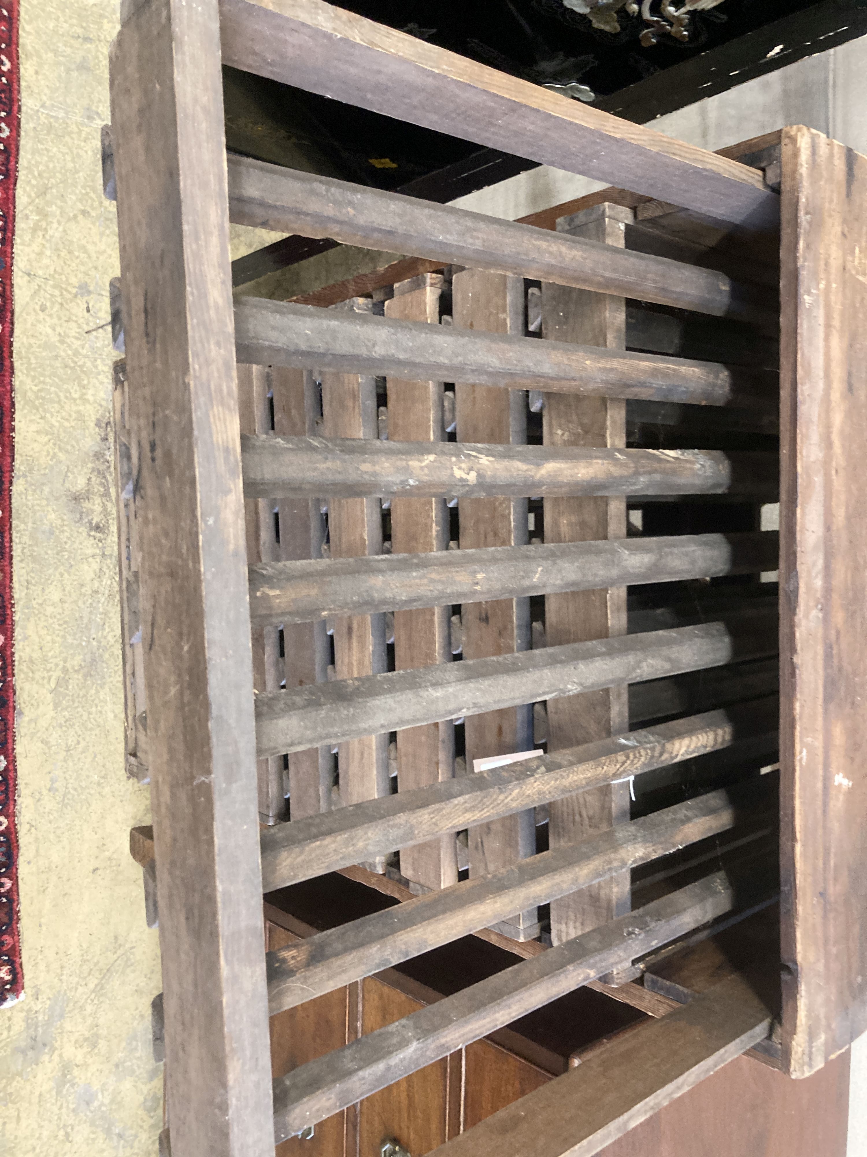 A vintage pine apple chest, width 67cm, depth 59cm, height 119cm - Image 4 of 4