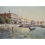 Italian School, oil on canvas, View of Venice, signed, 60 x 80cm