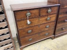 A George III mahogany chest of drawers, width 95cm, depth 53cm, height 97cm