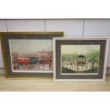 Helen Bradley, two signed prints, 'Big Bertha Comes to Lees' and 'Sunday Afternoon in Alexandra