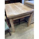 A small Victorian rectangular pine table, width 106cm, depth 76cm, height 74cm