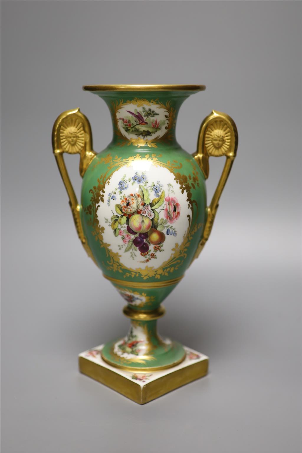 A 19th century Paris porcelain vase, height 27cm - Image 7 of 9