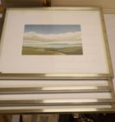 Michael Fairclough (b.1940), a set of four artist proof prints, The Hebredian Suite, signed in