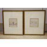 Cecil Howard Lay (1885-1956), two watercolour drawings, Yarmouth Beach, Fry Gallery label verso,