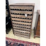 A vintage pine apple chest, width 67cm, depth 59cm, height 119cm