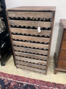A vintage pine apple chest, width 67cm, depth 59cm, height 119cm