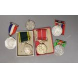 Medals: BEM, Territorial, WM & Victory to Sjt PW Hope RA, with masonoc medal & Jubilee medal