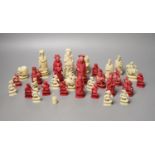A Cantonese ivory part chess set