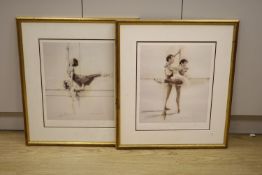 Charles Willmott (1943-), pair of limited edition prints, Studies of ballet dancers, signed in