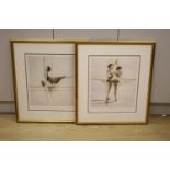 Charles Willmott (1943-), pair of limited edition prints, Studies of ballet dancers, signed in