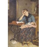 19th century Austrian School, oil on panel, ‘The Letter’, indistinctly signed and dated Wien 1886,