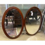 Two Edwardian mahogany inlaid Edwardian mirrors