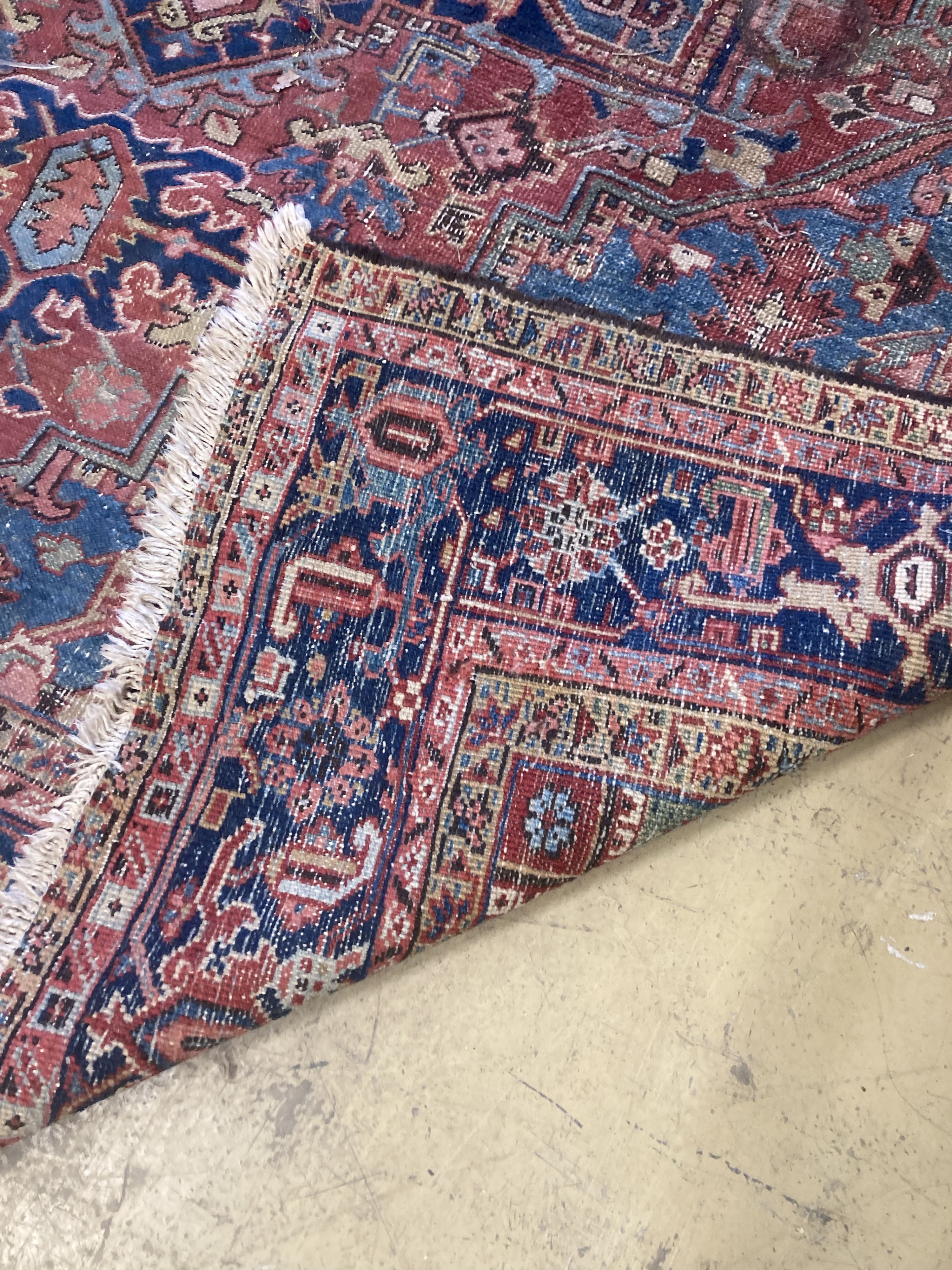 An early 20th century Heriz pale blue ground carpet, 314cm, width 232cm - Image 2 of 2