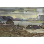 Georgy Chiganov (Russian 1925-1996), watercolour, 'Old Umba' (Kolskaland Series), signed,framed,