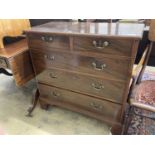 A George III mahogany chest, width 93cm, depth 44cm, height 92cm