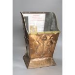 An Arts & Crafts copper coak bucket by Benham & Froud, stamped to underside, 30 x 23cm, 45cm high