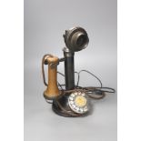 A refurbished columnar telephone, 31cm high