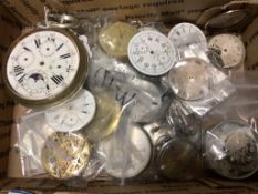 Large quantity of assorted pocket watches and movements and parts etc. including a large base